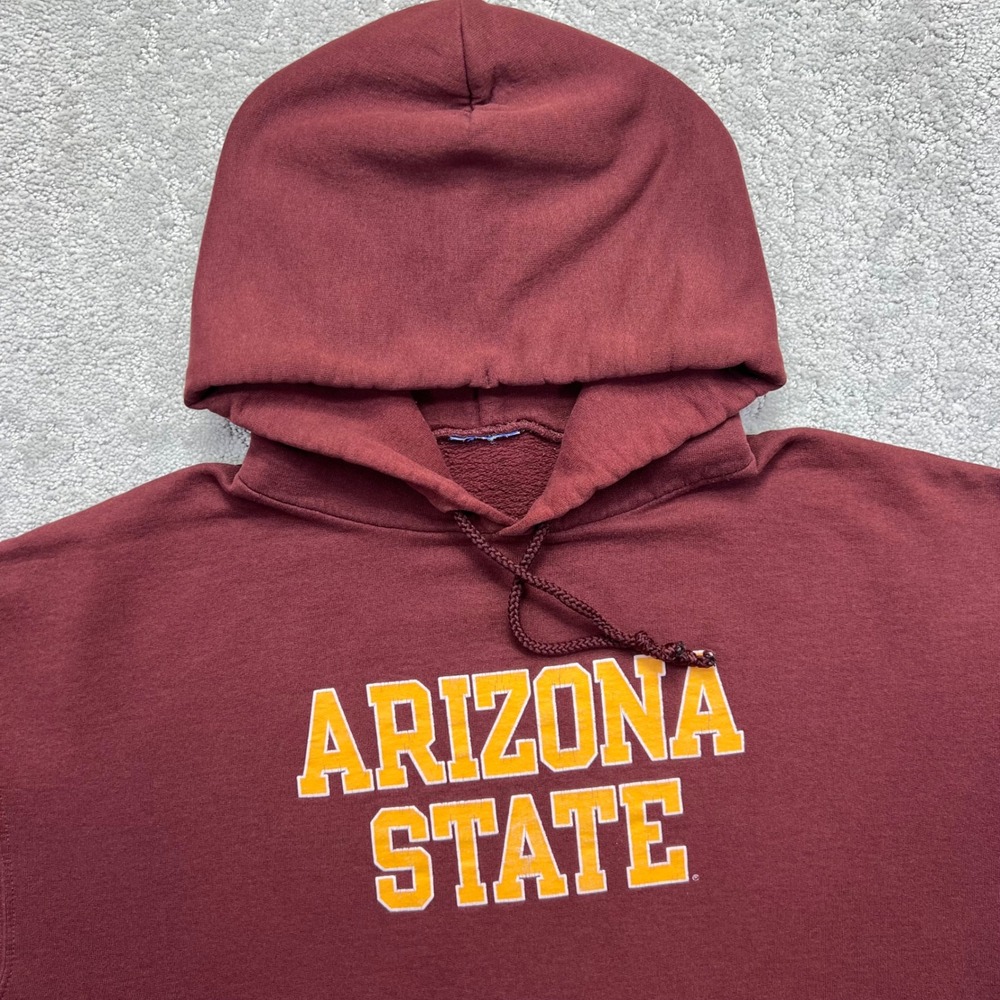 VINTAGE Y2k Champion Arizona State Hoodie Size Large? Sun Devils College NCAA - Picture 5 of 14